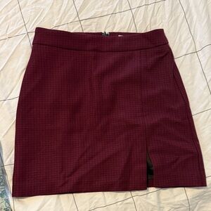 Aritzia Burgundy Mini Skirt